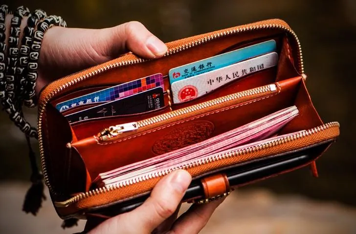 Handmade Leather Mens Tibetan Chain Biker Wallets Cool Leather Clutch Wallet Long Wallets for Men