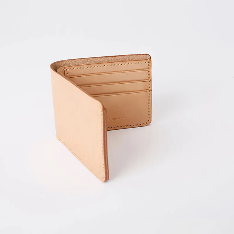 Handmade Leather Minimalist Womens Mens Bifold Small Wallets billfold Wallet for Men