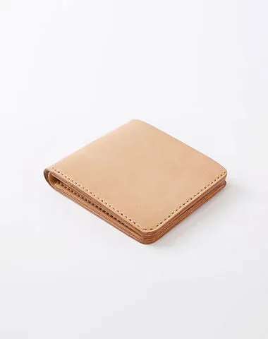 Handmade Leather Minimalist Womens Mens Bifold Small Wallets billfold Wallet for Men