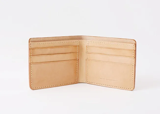 Handmade Leather Minimalist Womens Mens Bifold Small Wallets billfold Wallet for Men