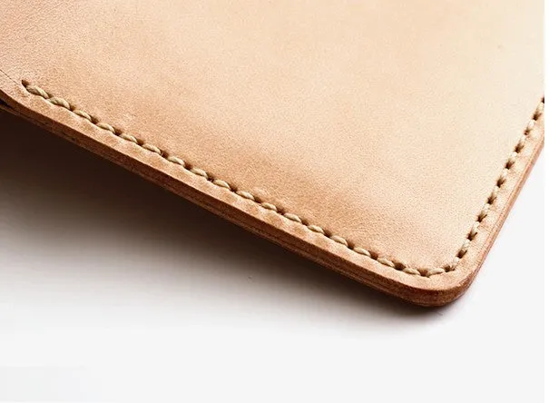 Handmade Leather Minimalist Womens Mens Bifold Small Wallets billfold Wallets for Men