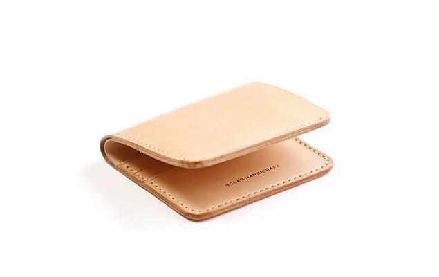 Handmade Leather Minimalist Womens Mens Bifold Small Wallets billfold Wallets for Men
