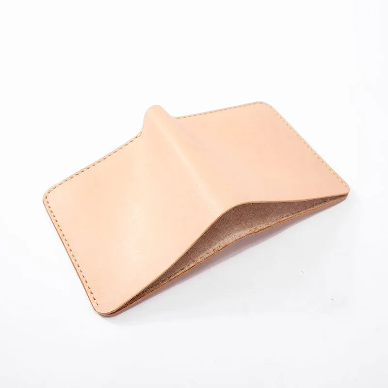 Handmade Leather Minimalist Womens Mens Bifold Small Wallets billfold Wallets for Men