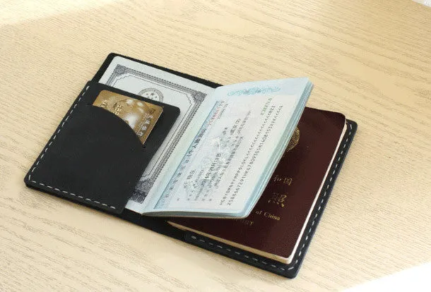 Handmade Leather passport wallet purse women billfold wallet constellation