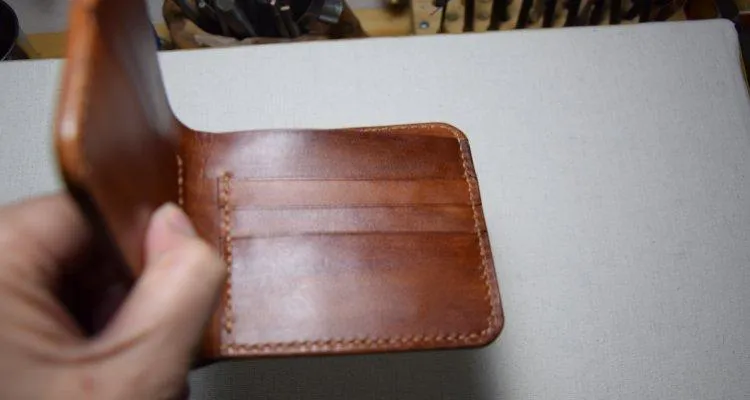Handmade Leather Skull Death Tooled Mens billfold Wallet Cool Leather Wallet Slim Wallet for Men