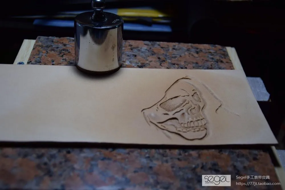 Handmade Leather Skull Death Tooled Mens billfold Wallet Cool Leather Wallet Slim Wallet for Men