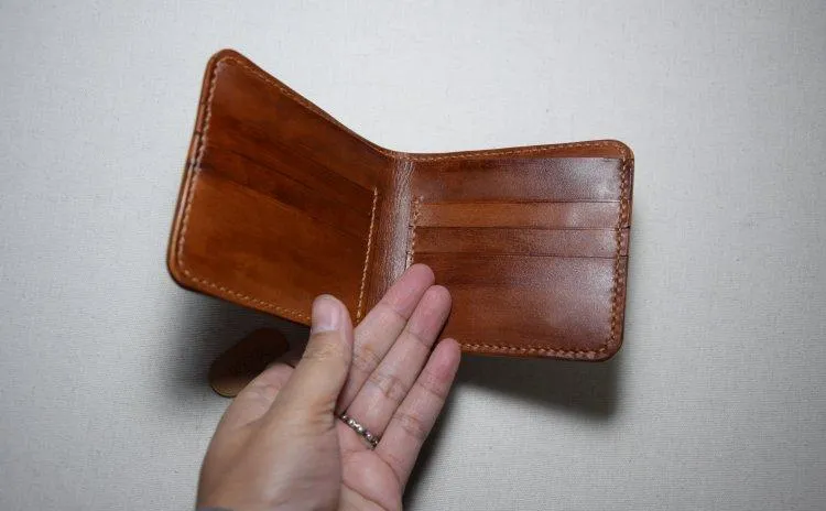 Handmade Leather Skull Death Tooled Mens billfold Wallet Cool Leather Wallet Slim Wallet for Men