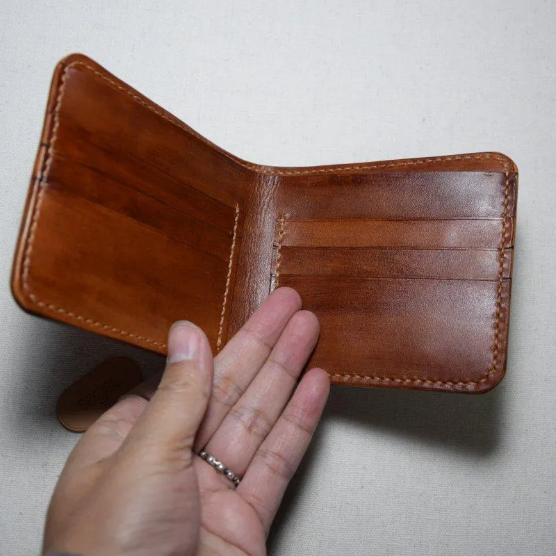 Handmade Leather Skull Death Tooled Mens billfold Wallet Cool Leather Wallet Slim Wallet for Men