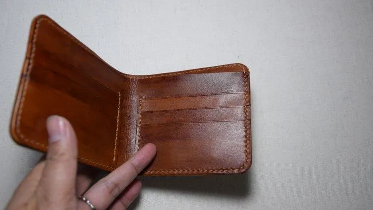 Handmade Leather Skull Death Tooled Mens billfold Wallet Cool Leather Wallet Slim Wallet for Men