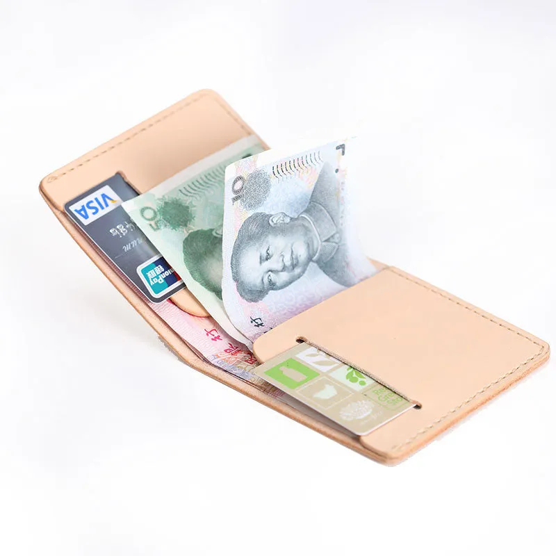 Handmade Leather Slim Black Red Womens Mens Bifold Small Wallet billfold Wallets for Men