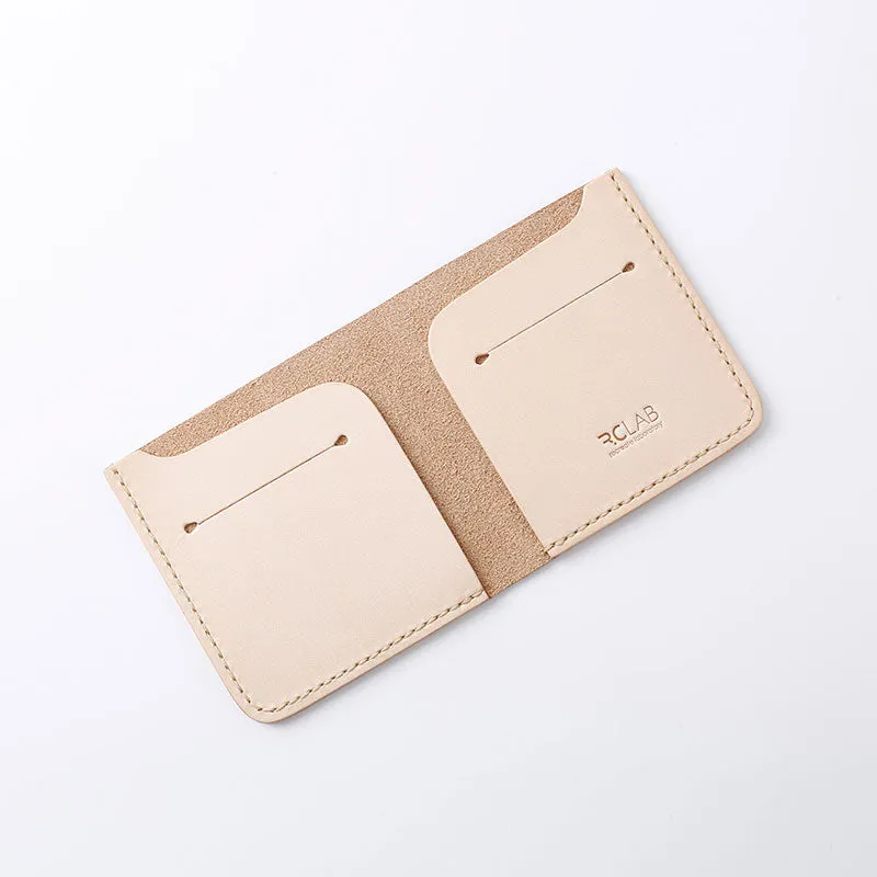 Handmade Leather Slim Coffee Red Womens Mens Bifold Small Wallet billfold Wallets for Men