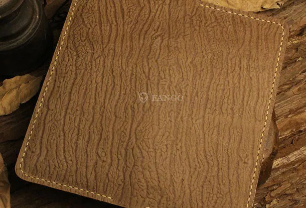 Handmade long leather wallet purse Tree line  leather clutch wallet for women men
