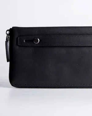 Handmade long wallet leather men phone zip clutch vintage wallet for men