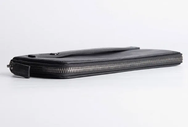 Handmade long wallet leather men phone zip clutch vintage wallet for men