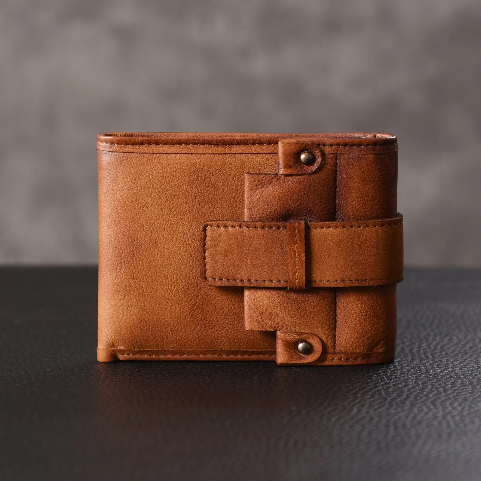 Handmade Mens Cool billfold Leather Wallet Men Small Slim Wallets Bifold for Men