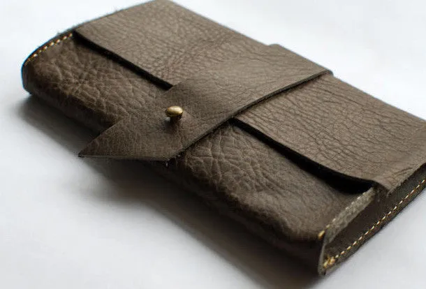 Handmade vintage womens leather long wallet leather long wallet for women