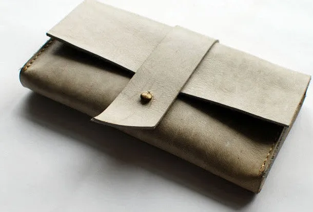 Handmade vintage womens leather long wallet leather long wallet for women