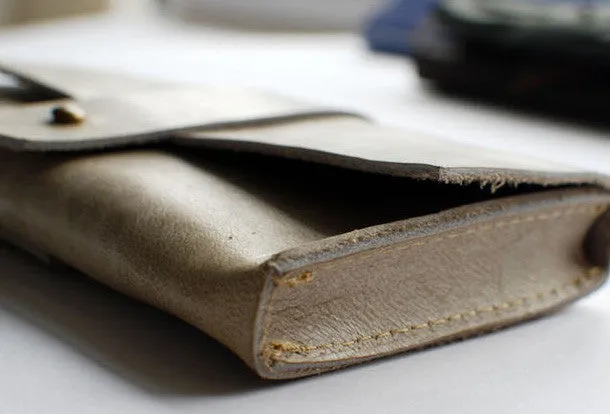 Handmade vintage womens leather long wallet leather long wallet for women