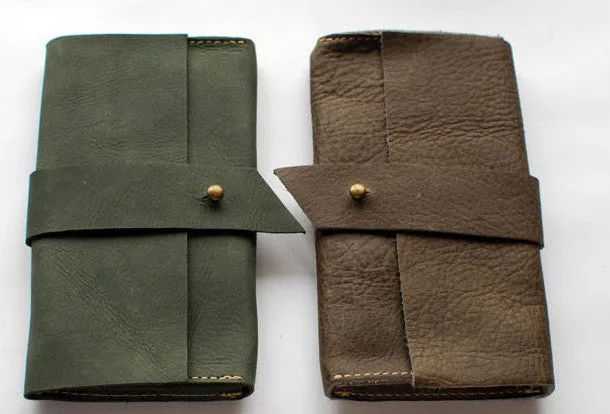 Handmade vintage womens leather long wallet leather long wallet for women