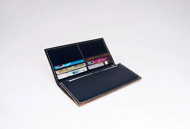 Handmade women long leather wallet beige vintage brown black green blue