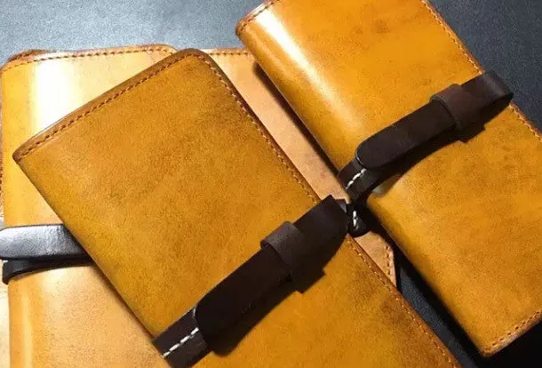 Handmade Womens leather bifold clutch Wallets long wallet clutch for women