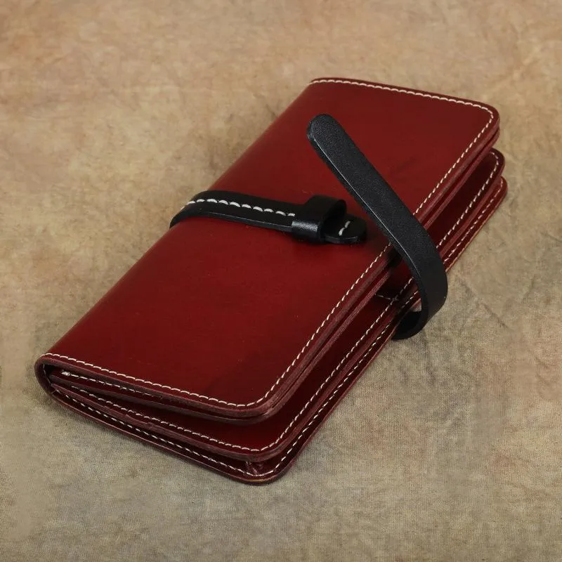 Handmade Womens Leather Long Wallet Bifold Long Wallets Card Wallet Clutch Wallet for Ladies