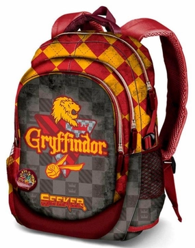 Harry Potter Quidditch Gryffindor Backpack 44cm USB Port   Badge