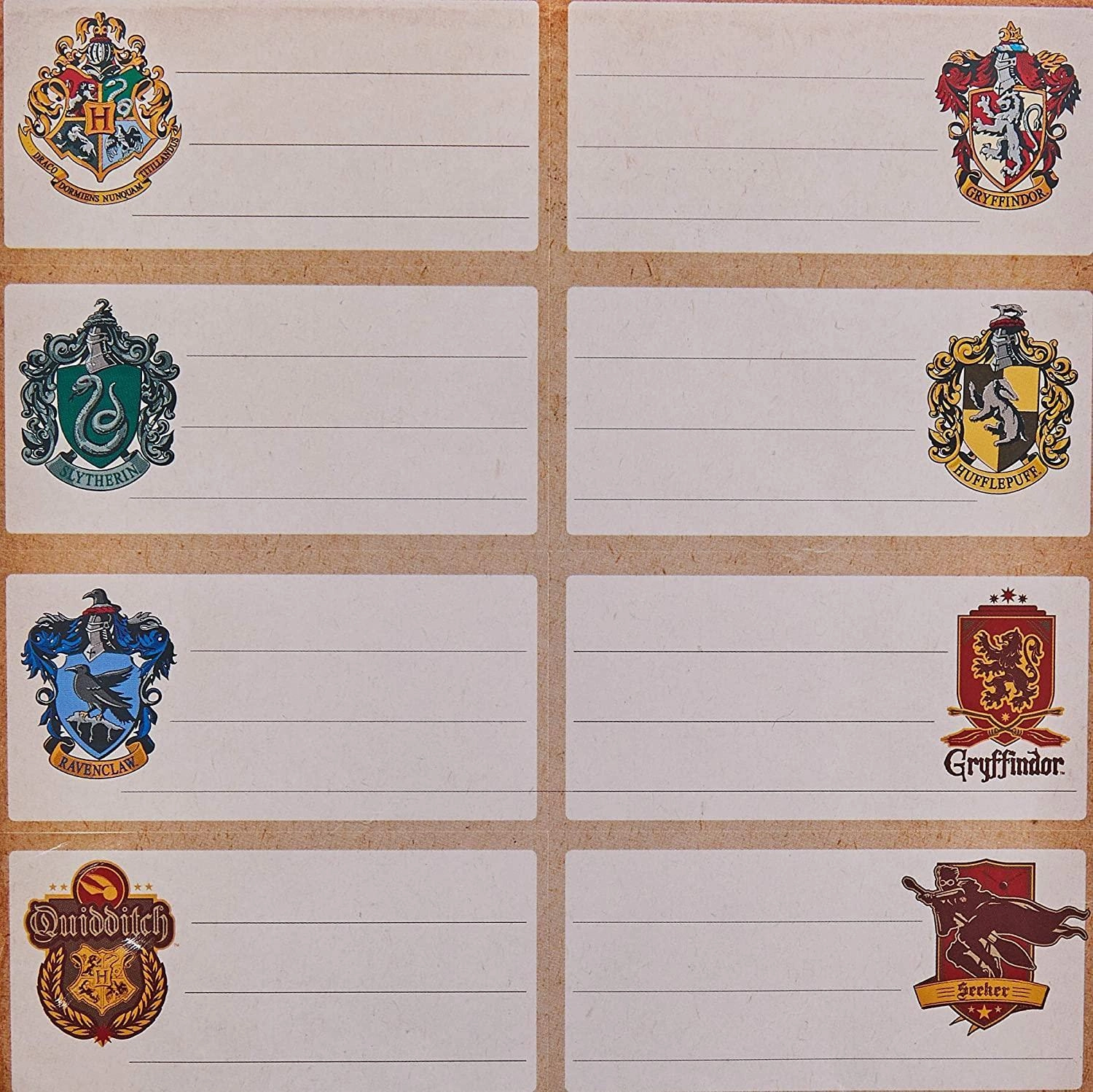 Harry Potter Self-Adhesive Labels - Shields
