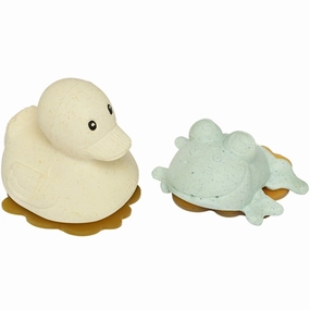 Hevea Squeeze & Splash Rubberduck og Frog Set