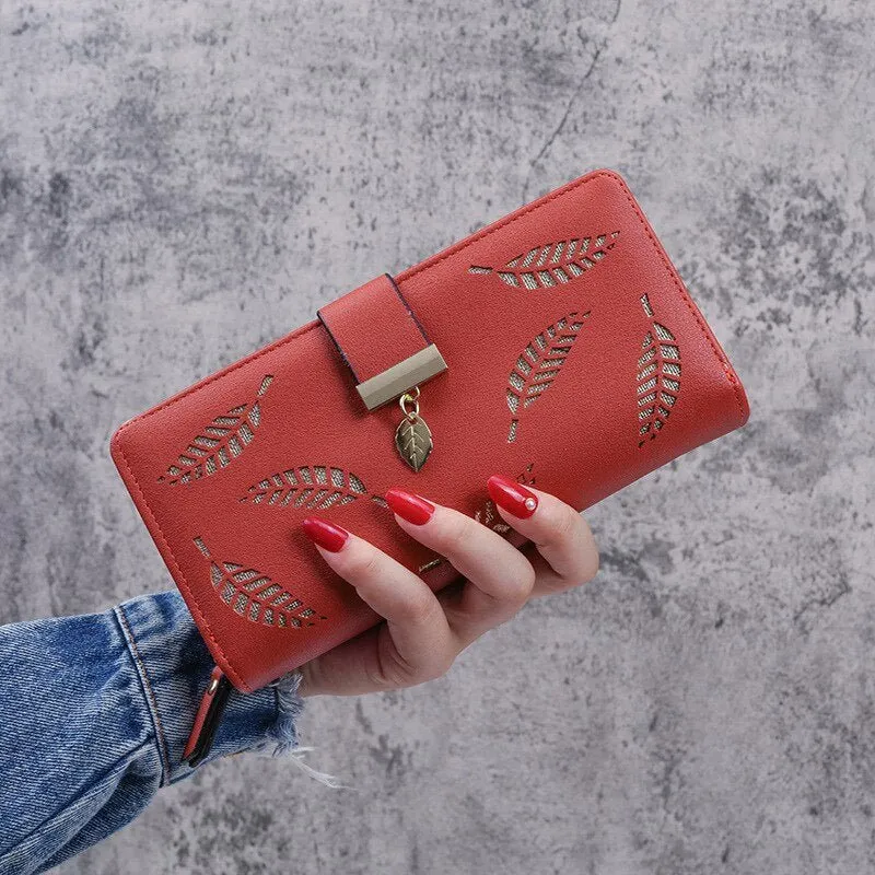 Hollow Out Leaf Wallet