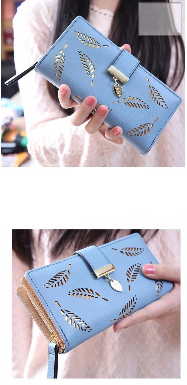 Hollow Out Leaf Wallet