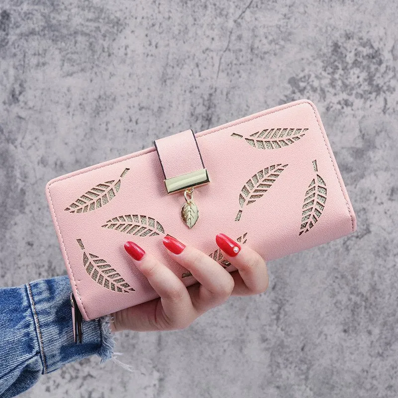 Hollow Out Leaf Wallet