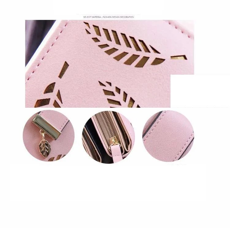 Hollow Out Leaf Wallet