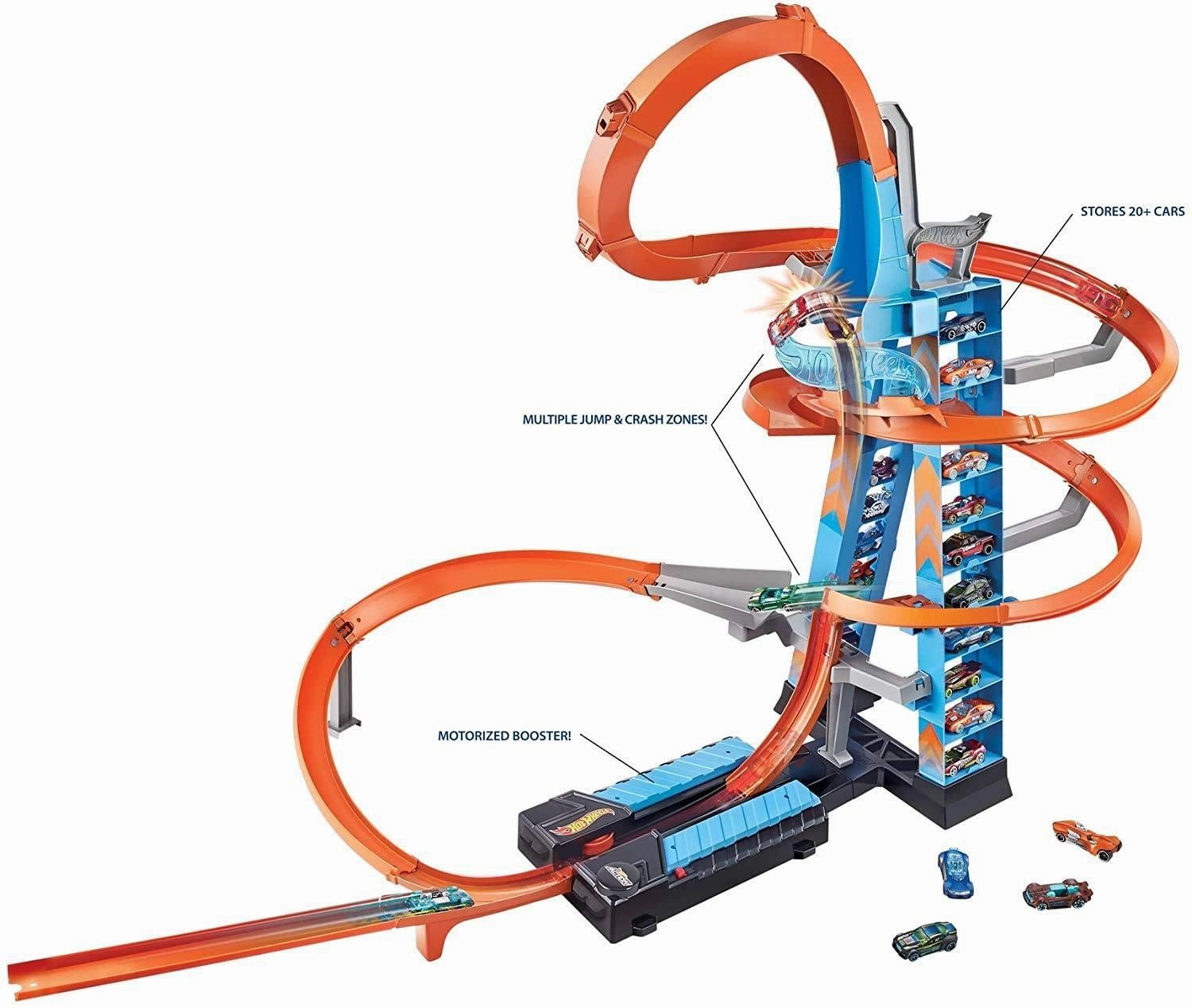 Hot Wheels GWT39 Sky Crash Tower Track Set 83cm Tall