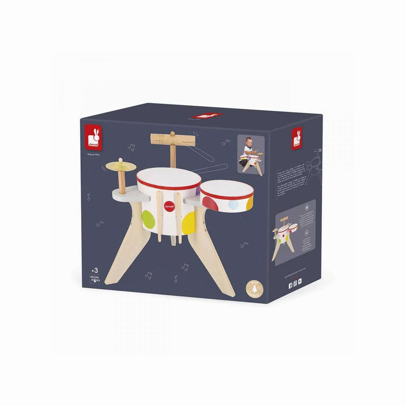 Janod Confetti Drum Kit