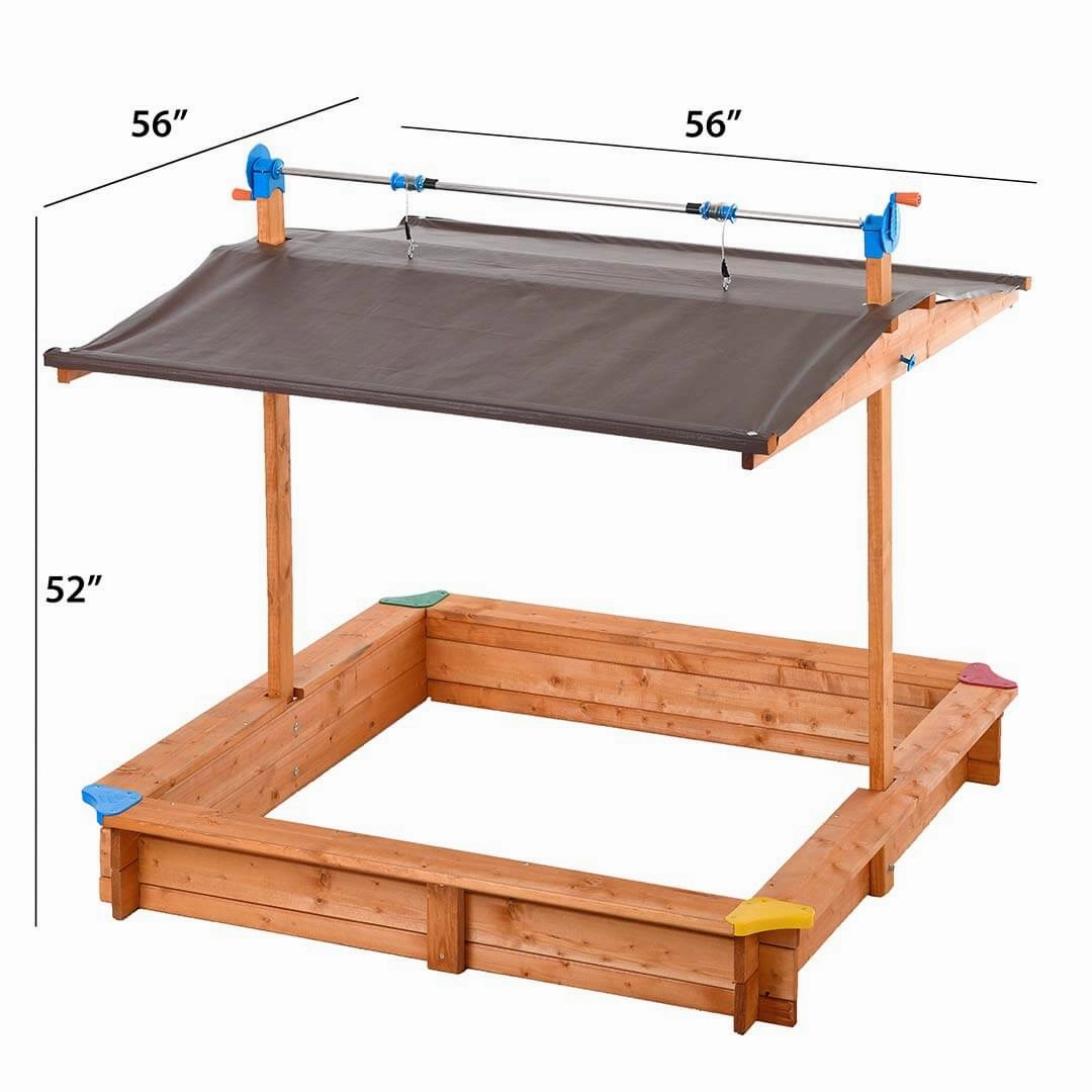 Kids Wooden Sandbox with Cover