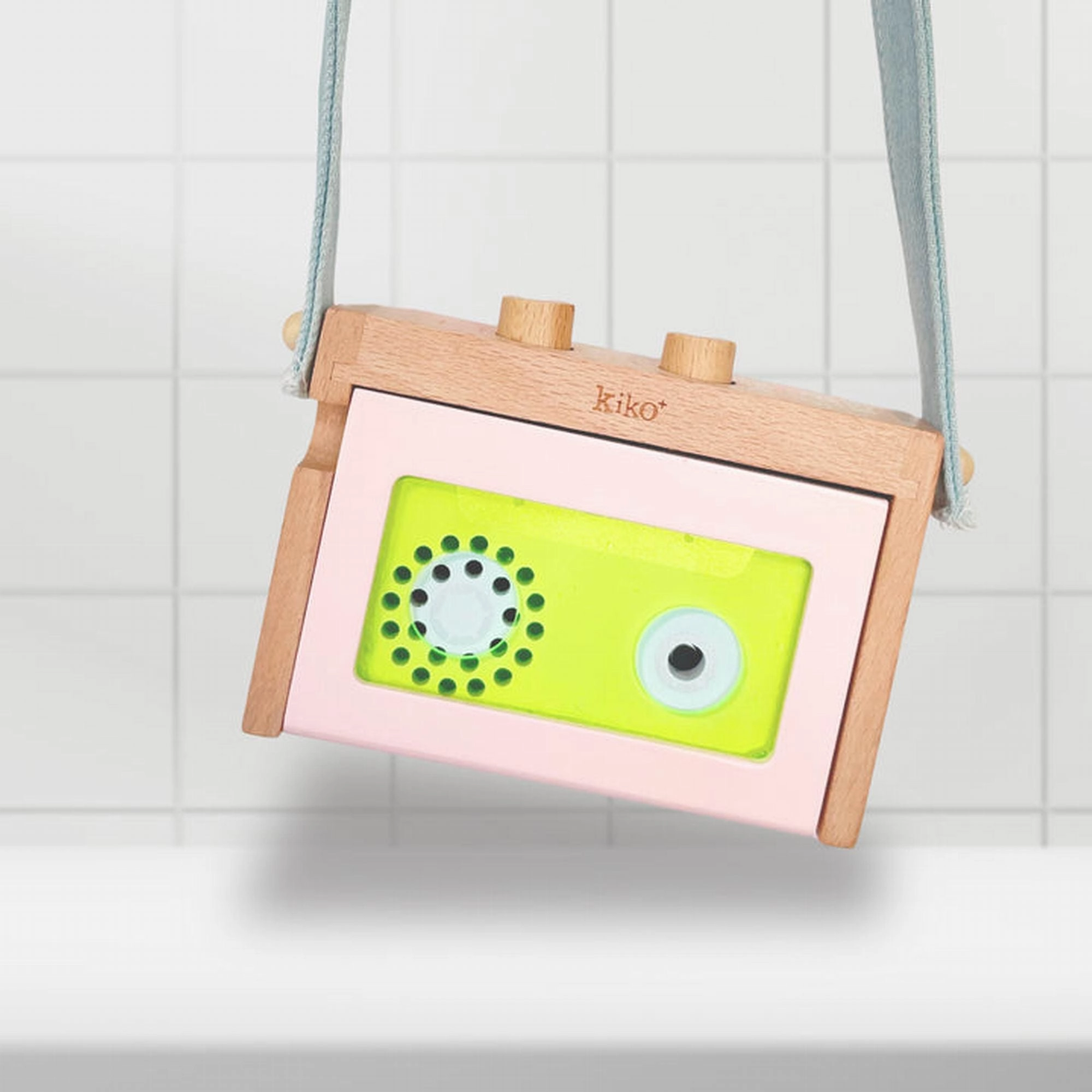kiko  & gg* Kiko  Mini Tape Recorder Pink Wooden Toy