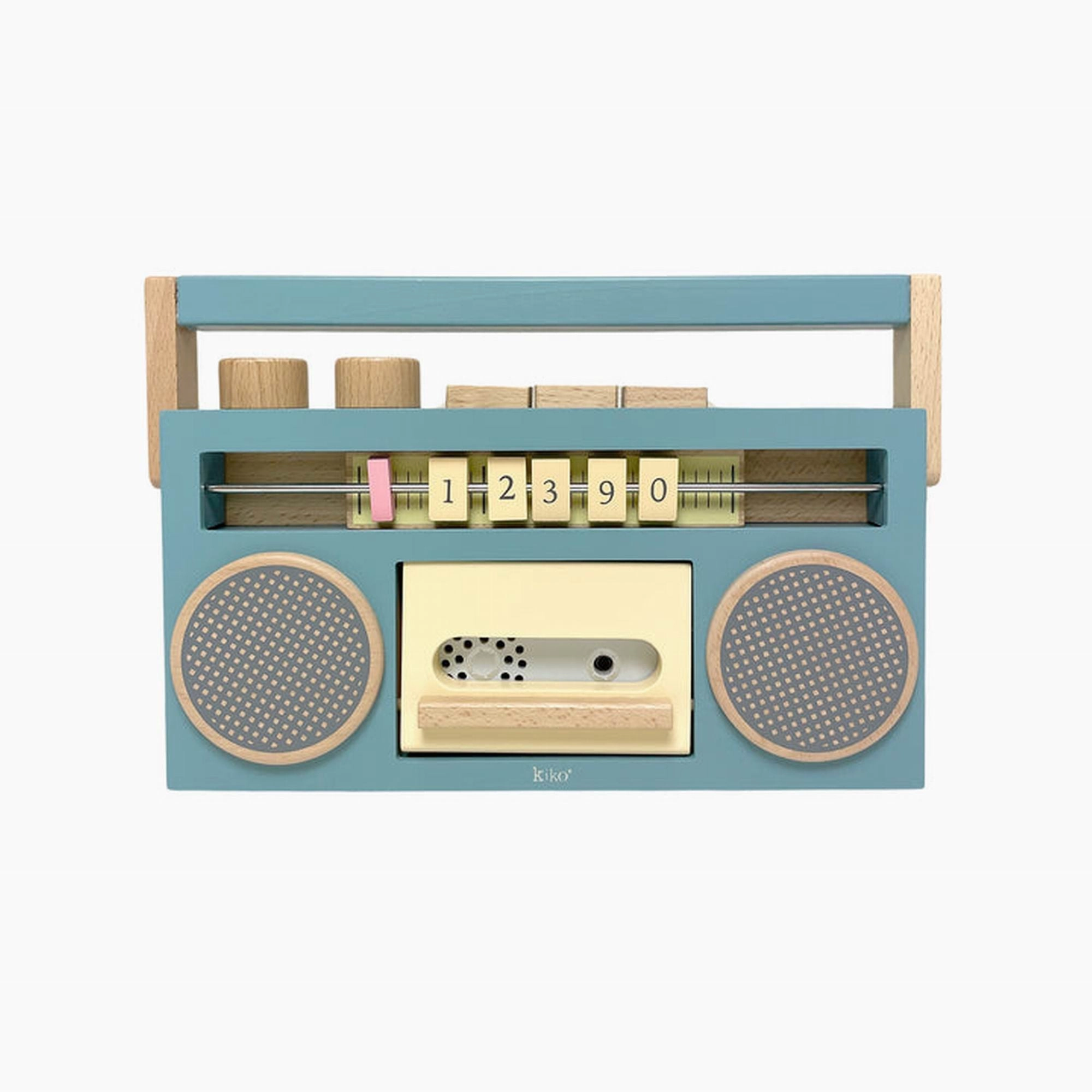 kiko  & gg* Tape Recorder  Wooden Toy Recorder- (Blue)