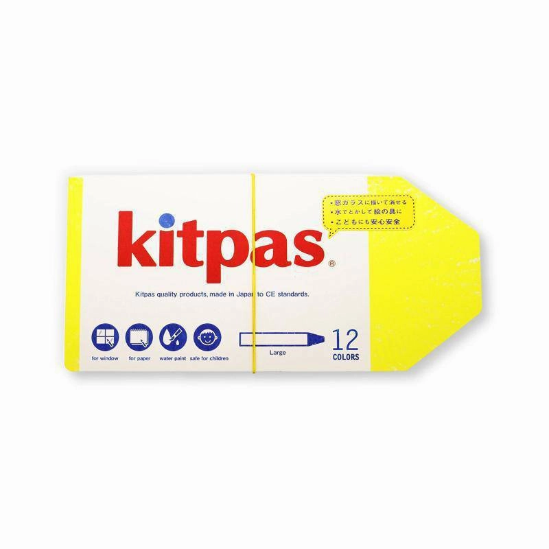Kitpas Large Window Art Crayons - 12 Colors