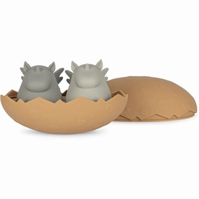 Konges Sljd Bathtoy Dino Egg Almond Mix