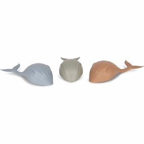 Konges Sljd Quarry Blue Mix 3-Pack Bath Toy Whale