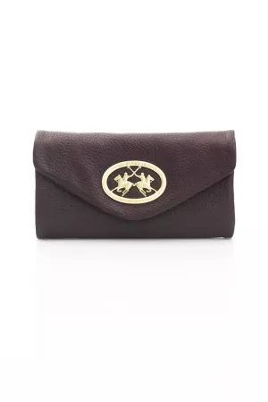 La Martina Black Leather Women Wallet