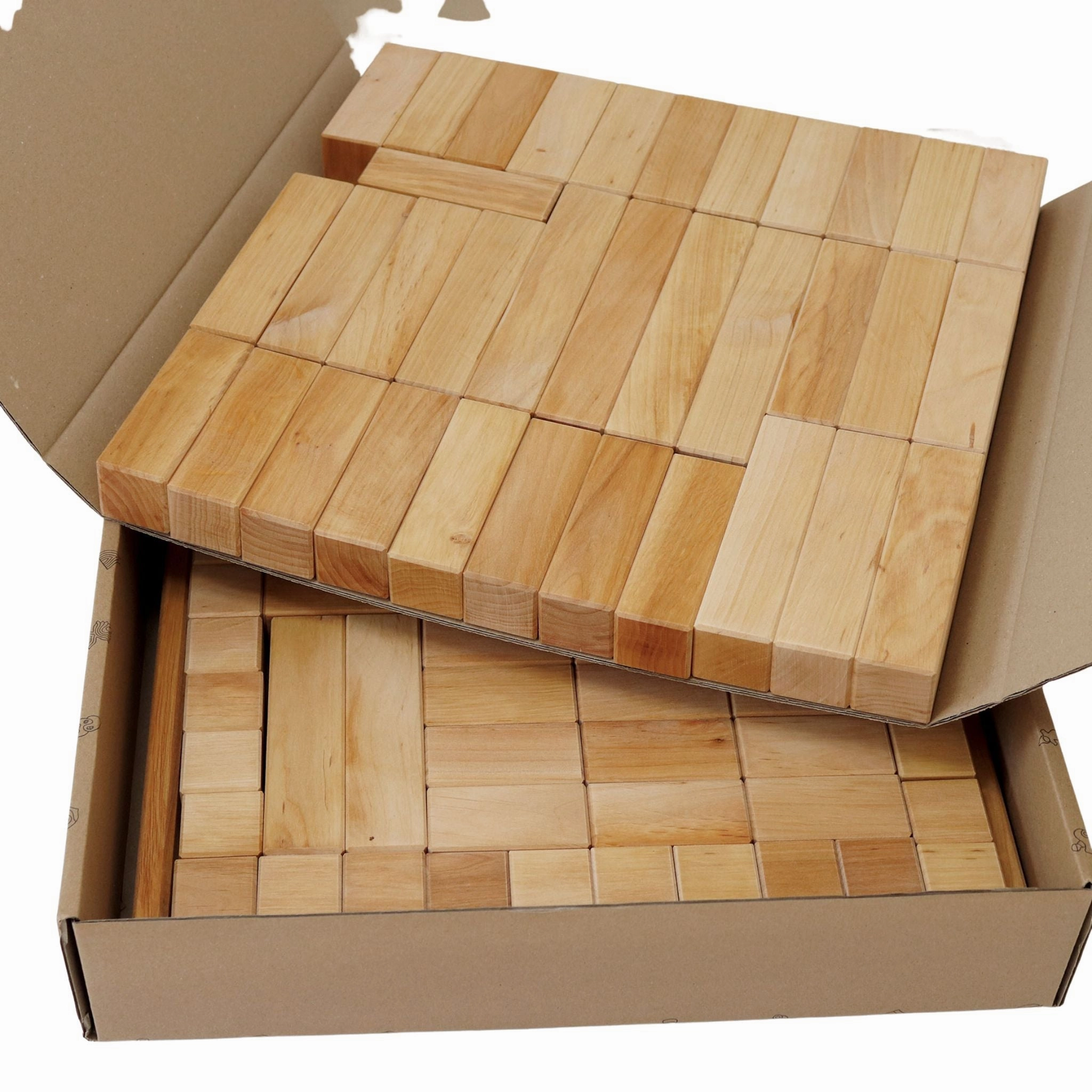 Large Natural Wooden Stepped Pyramid