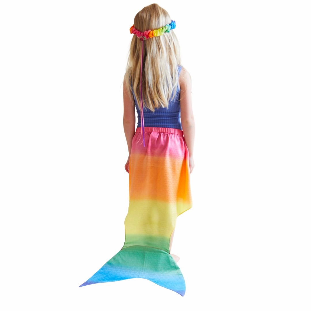 Large Rainbow Silk Mermaid Tail