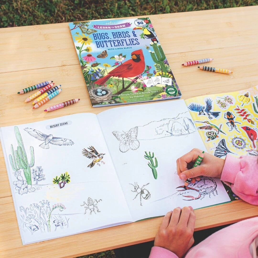 Learn to Draw Bugs, Birds, & Butterflies
