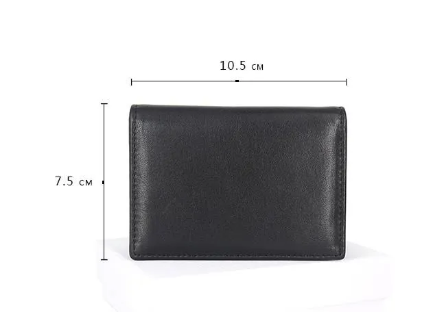 Leather Black Coffee Mens Small Card Wallet Coin Wallet Front Pocket Wallet for Men