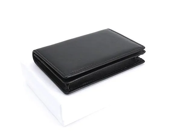 Leather Black Coffee Mens Small Card Wallet Coin Wallet Front Pocket Wallet for Men