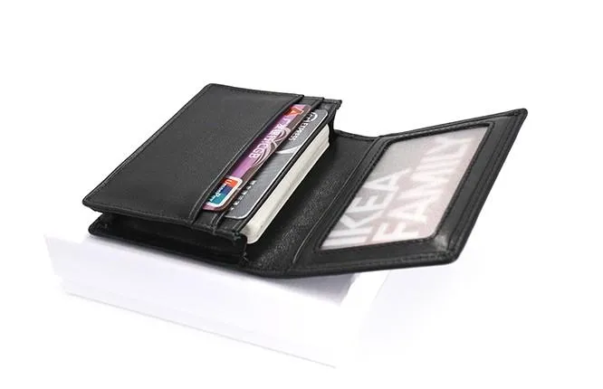 Leather Black Coffee Mens Small Card Wallet Coin Wallet Front Pocket Wallet for Men
