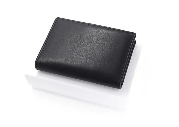 Leather Black Coffee Mens Small Card Wallet Coin Wallet Front Pocket Wallet for Men