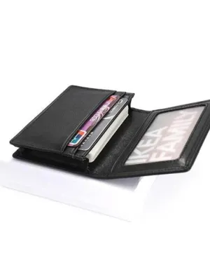 Leather Black Coffee Mens Small Card Wallet Coin Wallet Front Pocket Wallet for Men
